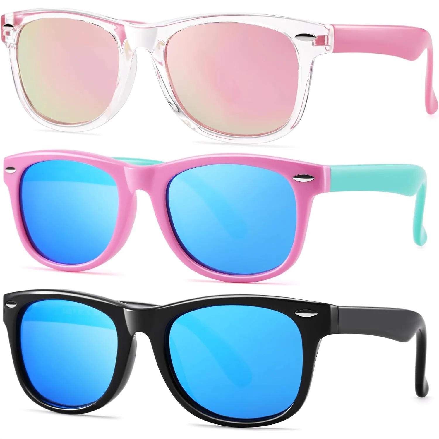Kids Polarized Sunglasses With Flexible TPEE Frame For Toddler Girls Boys Ages 3-12
Kids Polarized Sunglasses With Flexible TPEE Frame For Toddler Girls Boys Ages 3-12
