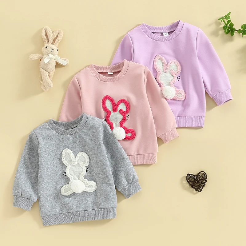 Toddler Kids Girls Spring Sweatshirts Clothes Long Sleeve Crewneck Bunny Embroidery Loose Fit Pullover Tops
Toddler Kids Girls Spring Sweatshirts Clothes Long Sleeve Crewneck Bunny Embroidery Loose Fit Pullover Tops