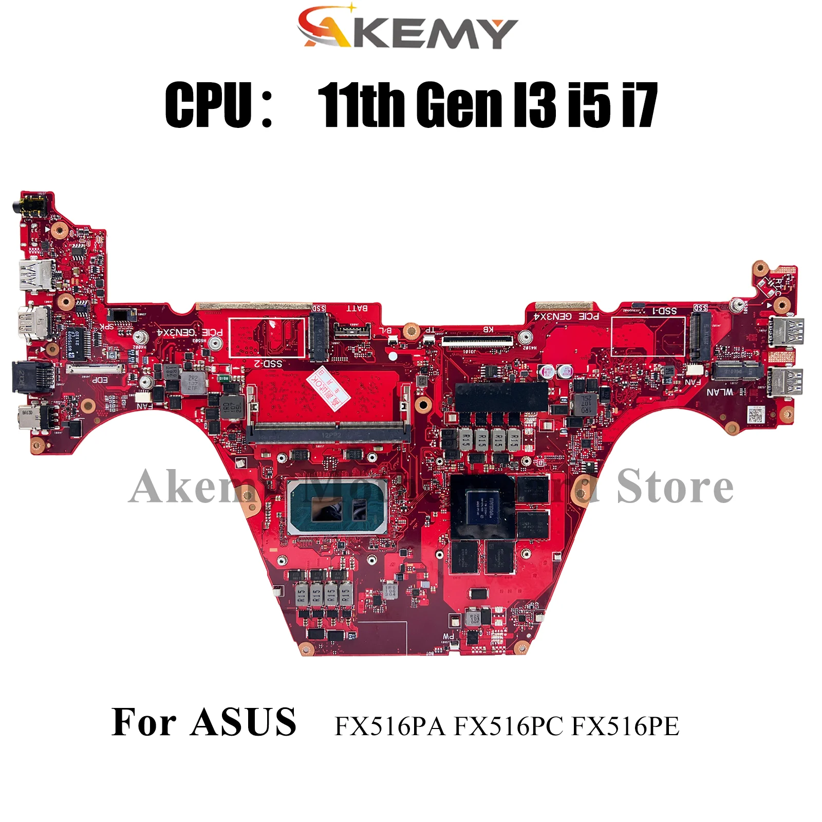 FX516PC Laptop Motherboard For ASUS TUF Gaming FX516PC FX516PE FX516PA FX516P Mainboard With 11th Gen I3 i5 i7 100% tests OK stk 
FX516PC Laptop Motherboard For ASUS TUF Gaming FX516PC FX516PE FX516PA FX516P Mainboard With 11th Gen I3 i5 i7 100% tests OK stk