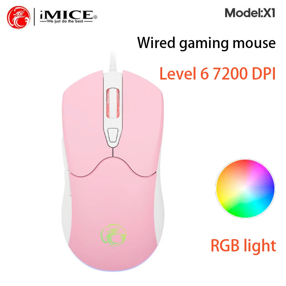 Pink USB Gaming Mouse With Backlit RGB Backlight LED 7200 DPI Wired Gaming Mouse Buttons 6 Keys-Speed Mouse For PC And Laptops
Pink USB Gaming Mouse With Backlit RGB Backlight LED 7200 DPI Wired Gaming Mouse Buttons 6 Keys-Speed Mouse For PC And Laptops