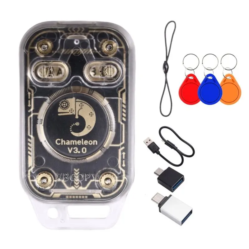 FEDI-Chameleon V3.0 125K 13.56M RFID Smart Chip Reader+ 3XUID Keychain Smart Card Emulator ID IC Tag Copyer Read Write
FEDI-Chameleon V3.0 125K 13.56M RFID Smart Chip Reader+ 3XUID Keychain Smart Card Emulator ID IC Tag Copyer Read Write