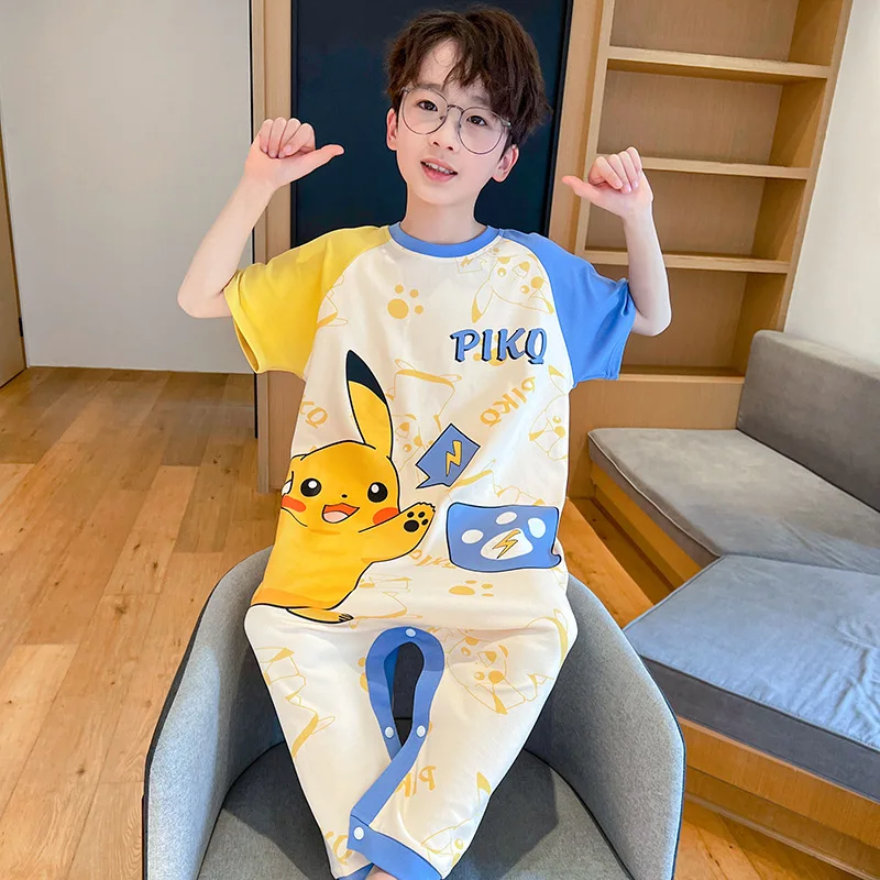 Pokemon Pikachu Short Sleeve Onesie Pajama Romper Breathable Summer Cartoon Loungewear Anime Birthday Gift for Boys Girls Cute
Pokemon Pikachu Short Sleeve Onesie Pajama Romper Breathable Summer Cartoon Loungewear Anime Birthday Gift for Boys Girls Cute