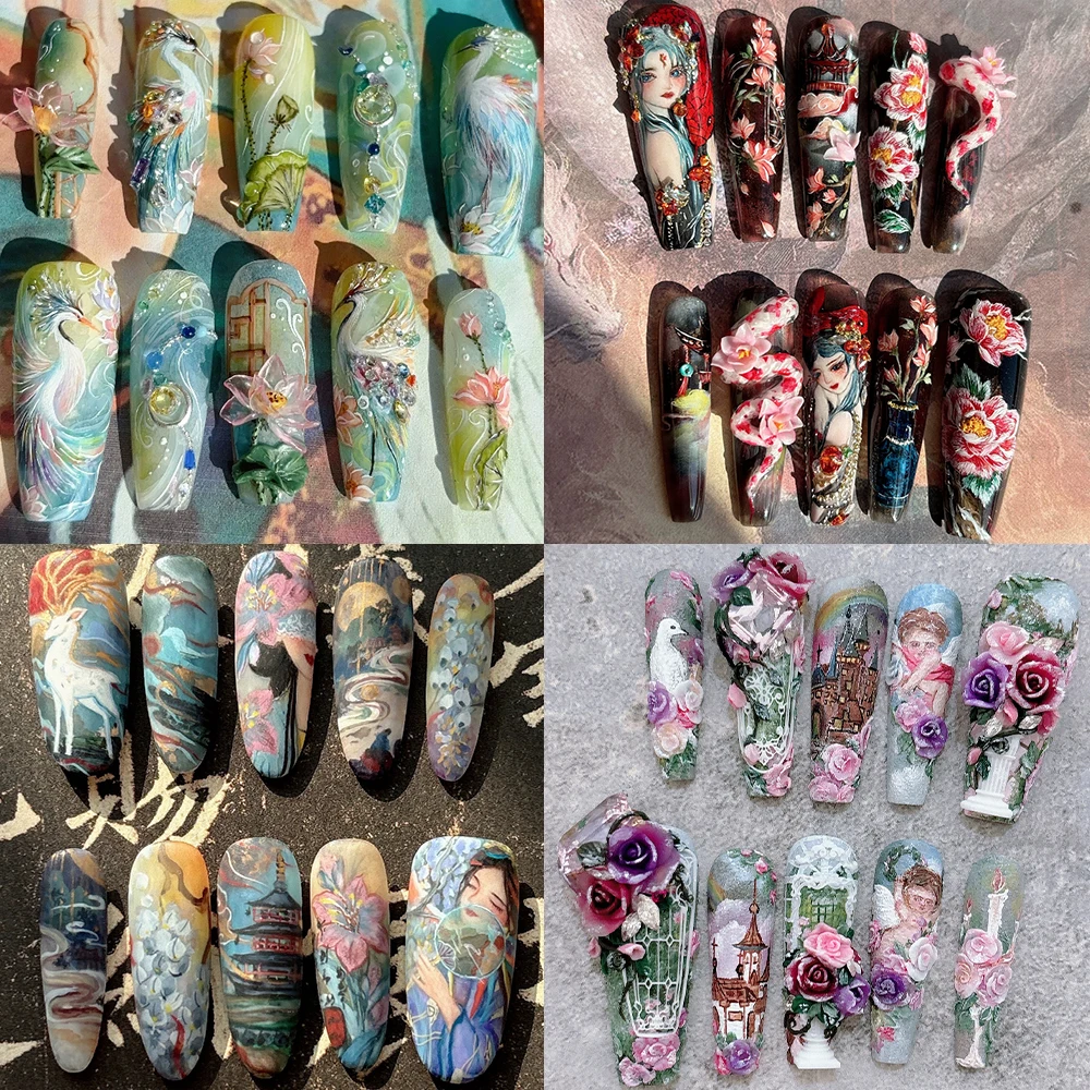 Long Coffin Flowers Lotus Tulip Orchid Handmade Nails Party Stickers Chinese-Style Hand-Drawn Pattern Wearable Press On Nail
Long Coffin Flowers Lotus Tulip Orchid Handmade Nails Party Stickers Chinese-Style Hand-Drawn Pattern Wearable Press On Nail