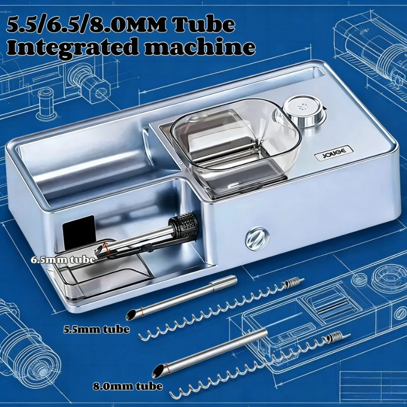 Electric 3-in-1 Automatic Cigarette Machine Smart Sensor Tobacco Injector Fit 5.5/6.5/8mm Round Tube Home Use Tool
Electric 3-in-1 Automatic Cigarette Machine Smart Sensor Tobacco Injector Fit 5.5/6.5/8mm Round Tube Home Use Tool