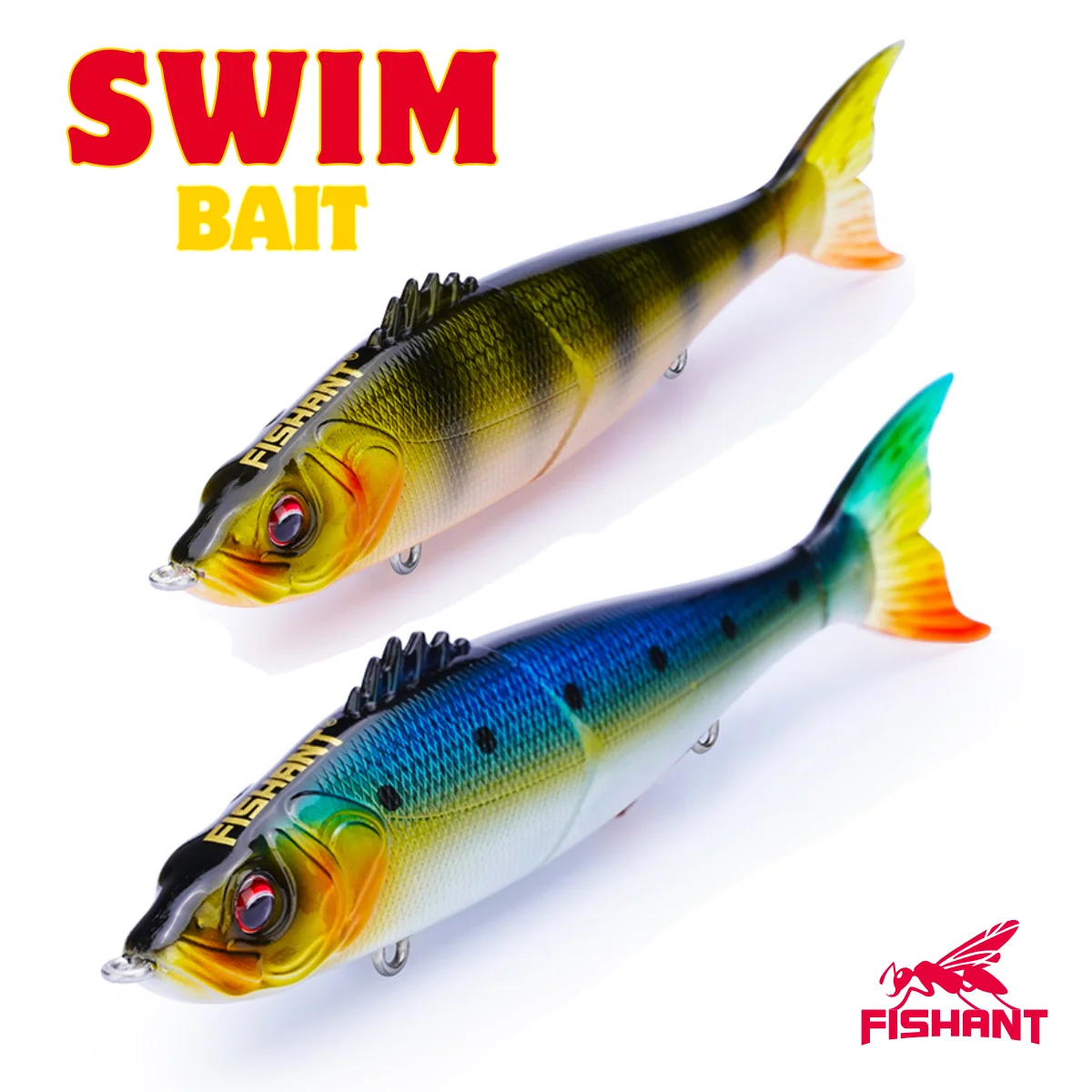 Fishant Swim Bait Multi-Jointed Soft Tail Minnow Lure -22g Floating/23.5g Slow Sinking 3D Realistic Hard Bait for Bass/Barracuda
Fishant Swim Bait Multi-Jointed Soft Tail Minnow Lure -22g Floating/23.5g Slow Sinking 3D Realistic Hard Bait for Bass/Barracuda