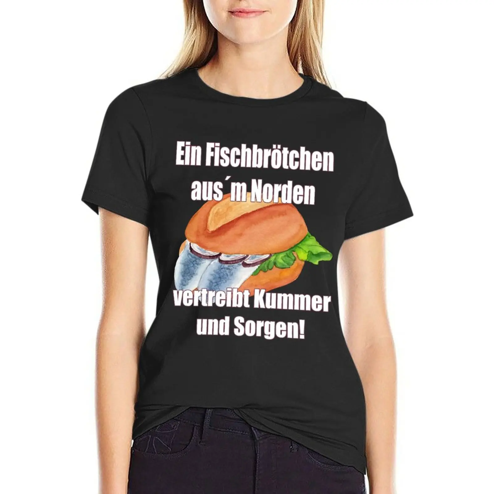 Fish sandwiches from the north T-Shirt anime graphics heavyweights korean Women's clothes
Fish sandwiches from the north T-Shirt anime graphics heavyweights korean Women's clothes
