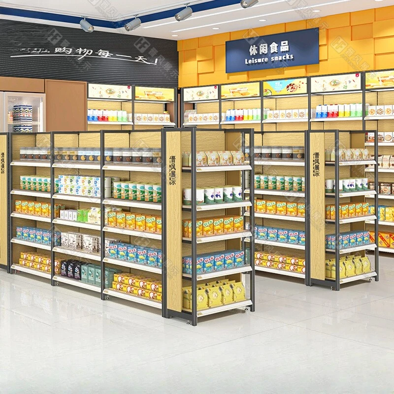 Supermarket display stand Double-sided snacks Multi-layer display cabinet Small food stationery store
Supermarket display stand Double-sided snacks Multi-layer display cabinet Small food stationery store