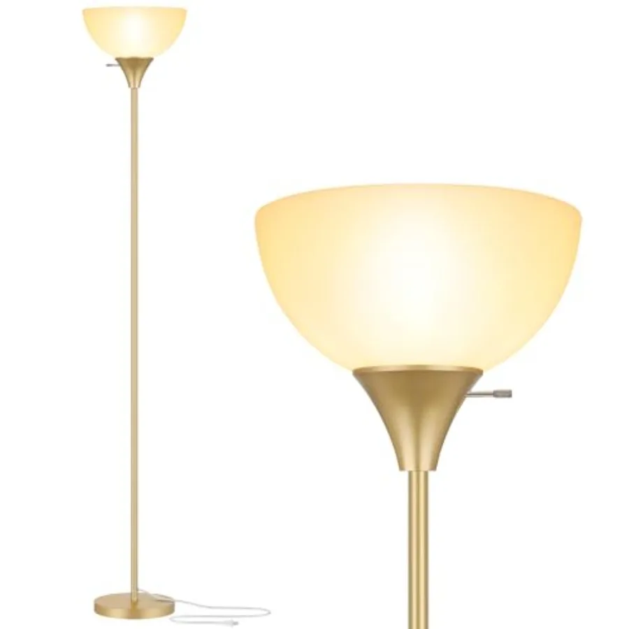 Floor Lamp, LED Standing Lamps with Plastic Shade, Corner Floor Lights for Living Room Bedroom, Rotary Switch, Bulb not Include
Floor Lamp, LED Standing Lamps with Plastic Shade, Corner Floor Lights for Living Room Bedroom, Rotary Switch, Bulb not Include