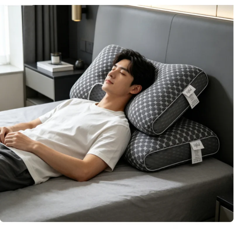 Grey Soybean Fiber Cervical Pillow 2Pcs Ergonomic Neck Support Cushion Relieve Neck Discomfort for Home Use
Grey Soybean Fiber Cervical Pillow 2Pcs Ergonomic Neck Support Cushion Relieve Neck Discomfort for Home Use