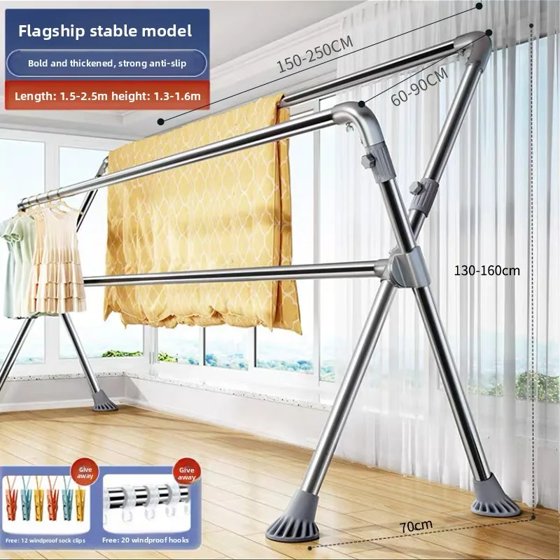 Household Goods Mobile Double Rod Floor Drying Rack Simple Drying Rack Double Rod Adjustment Telescopic Rod Drying Rack
Household Goods Mobile Double Rod Floor Drying Rack Simple Drying Rack Double Rod Adjustment Telescopic Rod Drying Rack