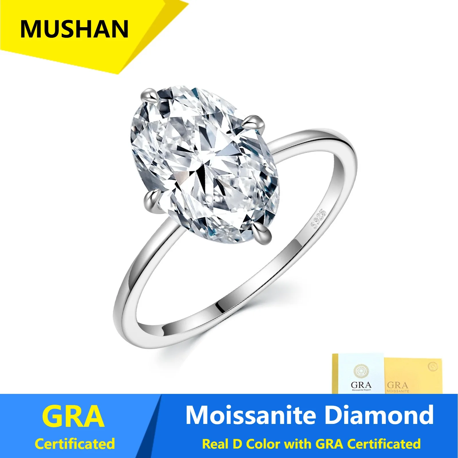 MUSHAN Luxury Jewelry 925 Sterling Silver Ring Band Women GRA Certificated Moissanite Diamond Emerald D Color Rings Fine Jewelry
MUSHAN Luxury Jewelry 925 Sterling Silver Ring Band Women GRA Certificated Moissanite Diamond Emerald D Color Rings Fine Jewelry