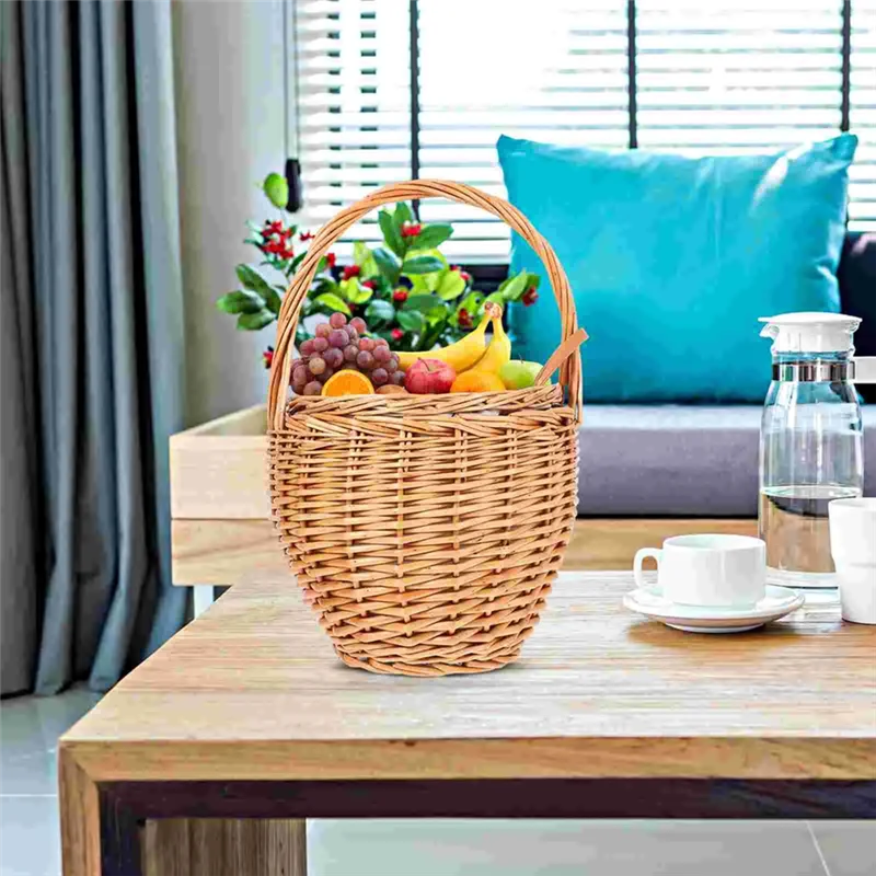A93Z Wicker Handmade For Outdoor Storage Woven Rattan Basket Picnic Basket Portable Fruit Household Basket Decorative
A93Z Wicker Handmade For Outdoor Storage Woven Rattan Basket Picnic Basket Portable Fruit Household Basket Decorative