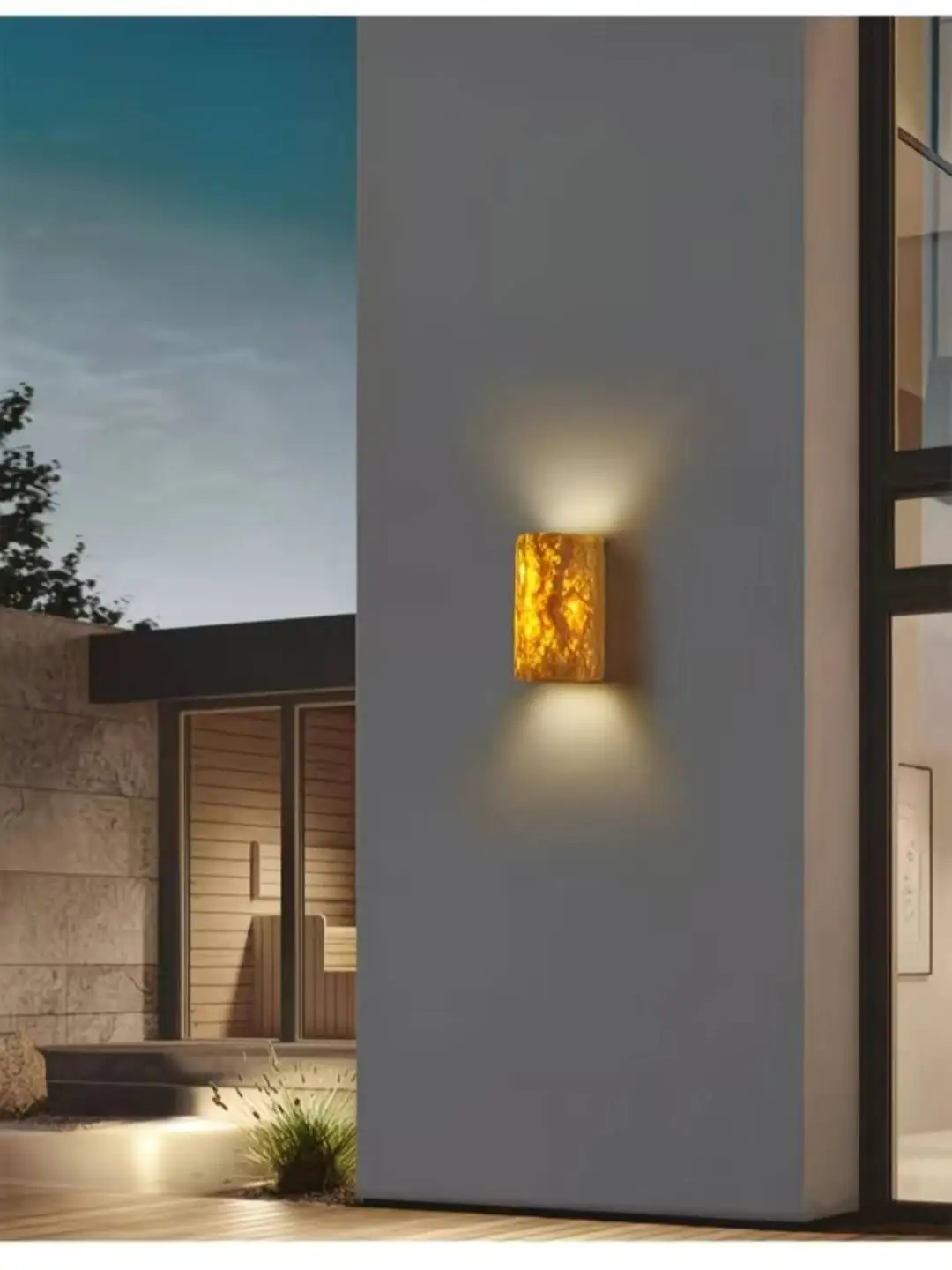 Striped translucent yellow cave stone outdoor wall lamp, indoor eye friendly lamp, waterproof courtyard entrance lamp
Striped translucent yellow cave stone outdoor wall lamp, indoor eye friendly lamp, waterproof courtyard entrance lamp