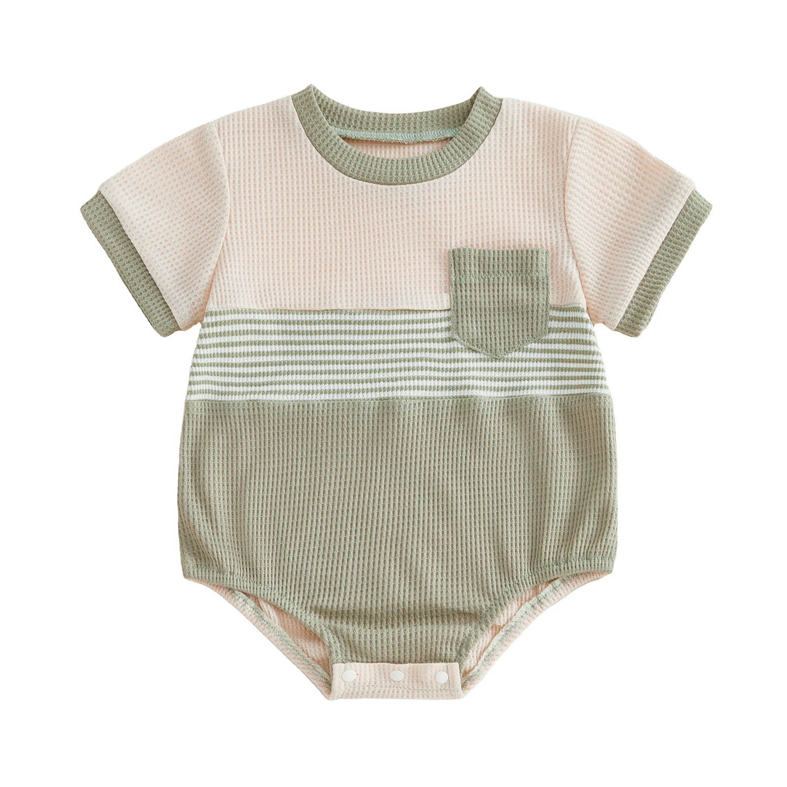 Baby Summer Romper Casual Stylish Contrast Color Striped Crew Neck Short Sleeve Jumpsuit
Baby Summer Romper Casual Stylish Contrast Color Striped Crew Neck Short Sleeve Jumpsuit