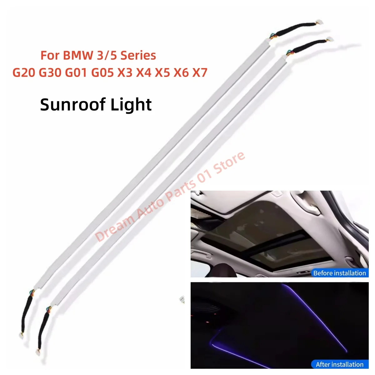 11 Colour LED Sunroof lights Car interior lighting Upgrade Ambient light car accessories For BMW G20 G30 G01 G08 G22 X5 M3 G32
11 Colour LED Sunroof lights Car interior lighting Upgrade Ambient light car accessories For BMW G20 G30 G01 G08 G22 X5 M3 G32