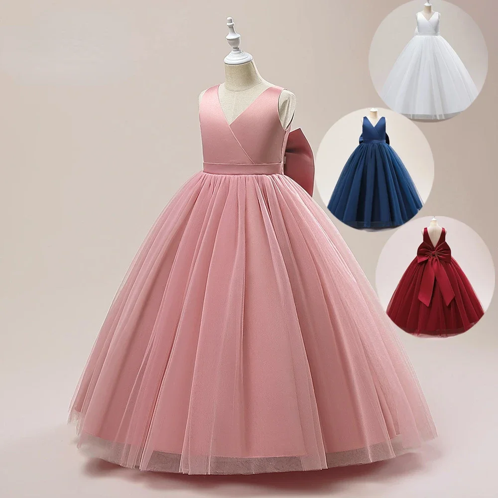 Lace Wedding Bridesmaid Girls Dress Kids Birthday Gown Bow Princess Party Casual Sleeveless Evening Dress Kids Clothing Vestidos
Lace Wedding Bridesmaid Girls Dress Kids Birthday Gown Bow Princess Party Casual Sleeveless Evening Dress Kids Clothing Vestidos