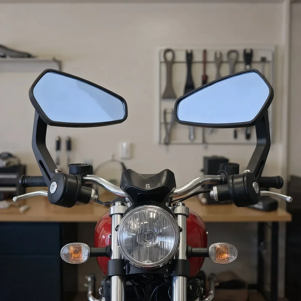 1 Pair 7/8" 22mm Motorcycle Handlebar End Mirrors, Universal Rear View Side Mirrors For BMW Ducati Aprilia Cruiser Chopper ATV
1 Pair 7/8" 22mm Motorcycle Handlebar End Mirrors, Universal Rear View Side Mirrors For BMW Ducati Aprilia Cruiser Chopper ATV