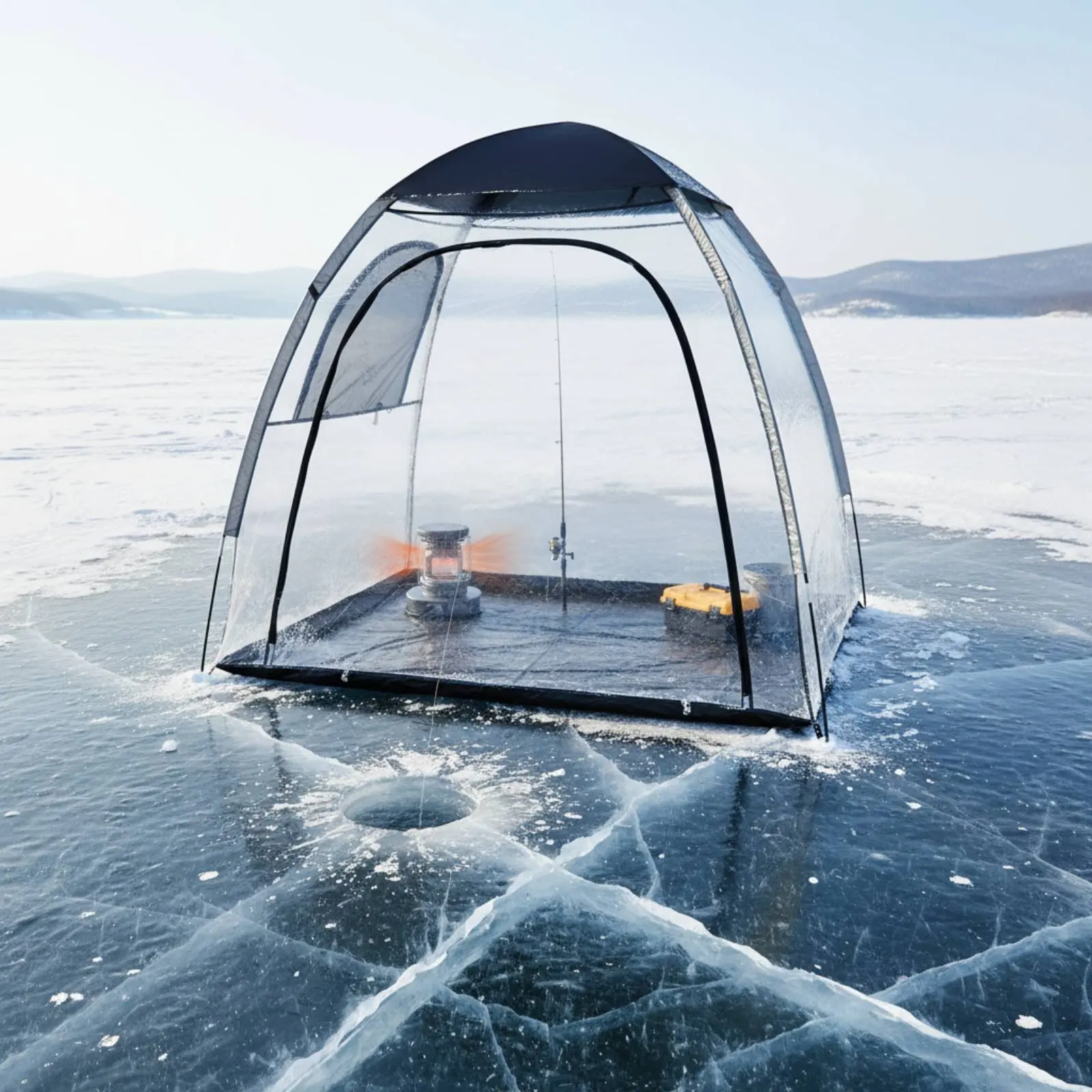 Transparent Camping Tent Warm Clear Rain Tent Portable Instant Shelter Waterproof Camp Gear Lightweight for Anglers, Fishing
Transparent Camping Tent Warm Clear Rain Tent Portable Instant Shelter Waterproof Camp Gear Lightweight for Anglers, Fishing