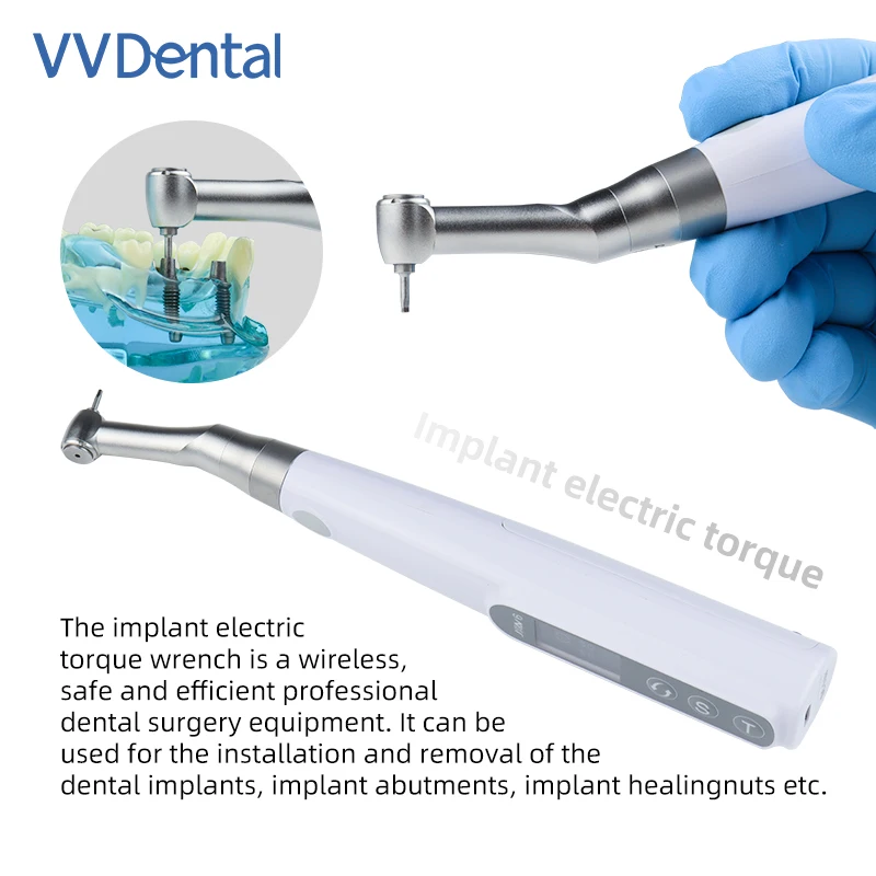 VVDental Dental Implant Torque Electric Wrench Torque Driver 50Ncm 50rpm with 16Pcs Screws 360° Rotated
VVDental Dental Implant Torque Electric Wrench Torque Driver 50Ncm 50rpm with 16Pcs Screws 360° Rotated