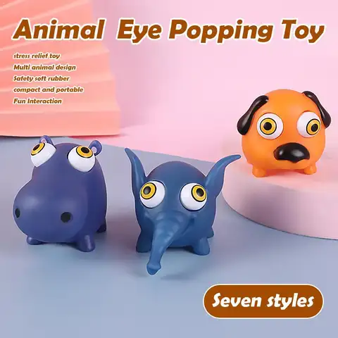 Animal Squeezing Toys Relieve Stress Decompression Toy With Wide Eyes Cute Anti-Stress Ball Funny Gift