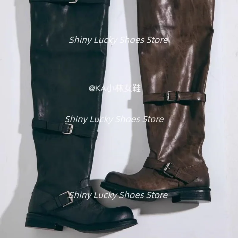 Belts Buckle Shoes for Womens Round Toes Chunky Mid Heels Pleated Chassure Femme Sewing Lines Zapatos Mujer Solid Female Boots
Belts Buckle Shoes for Womens Round Toes Chunky Mid Heels Pleated Chassure Femme Sewing Lines Zapatos Mujer Solid Female Boots