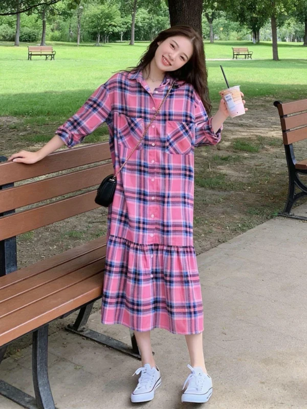 Slimming Long Cotton Shirt Dress Thin Fish Tail Skirt Pattern Splicing Women's Anti-Aging Thin Cotton Dress Korean Style
Slimming Long Cotton Shirt Dress Thin Fish Tail Skirt Pattern Splicing Women's Anti-Aging Thin Cotton Dress Korean Style