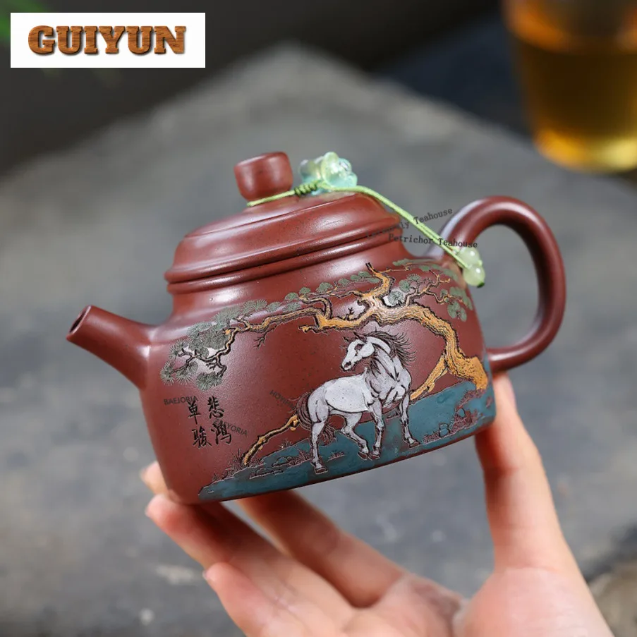 260ml Creative Yixing Purple Clay Teapots Handmade De Zhong Pot Raw Ore Di Cao Qing Mud Kettle Zisha Tea Set Drinkware Craft
260ml Creative Yixing Purple Clay Teapots Handmade De Zhong Pot Raw Ore Di Cao Qing Mud Kettle Zisha Tea Set Drinkware Craft
