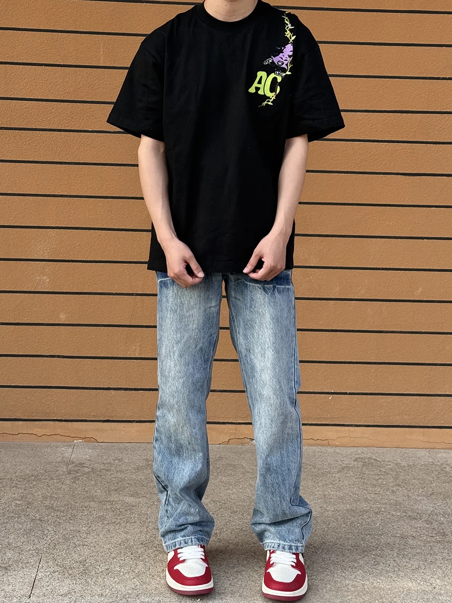 Waed Denim Jeans Men's Spring Autumn High Street Micro Flared Straight Leg Long Pants Youth Trendy Worn Resistant Stand Fit
Waed Denim Jeans Men's Spring Autumn High Street Micro Flared Straight Leg Long Pants Youth Trendy Worn Resistant Stand Fit