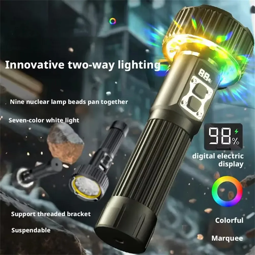 Ультра яркий фонарик из алюминиевого сплава, длительный срок службы, дальний и ближний свет, быстрая зарядка, портативный светильник для кемпинга на открытом воздухе
Ультра яркий фонарик из алюминиевого сплава, длительный срок службы, дальний и ближний свет, быстрая зарядка, портативный светильник для кемпинга на открытом воздухе