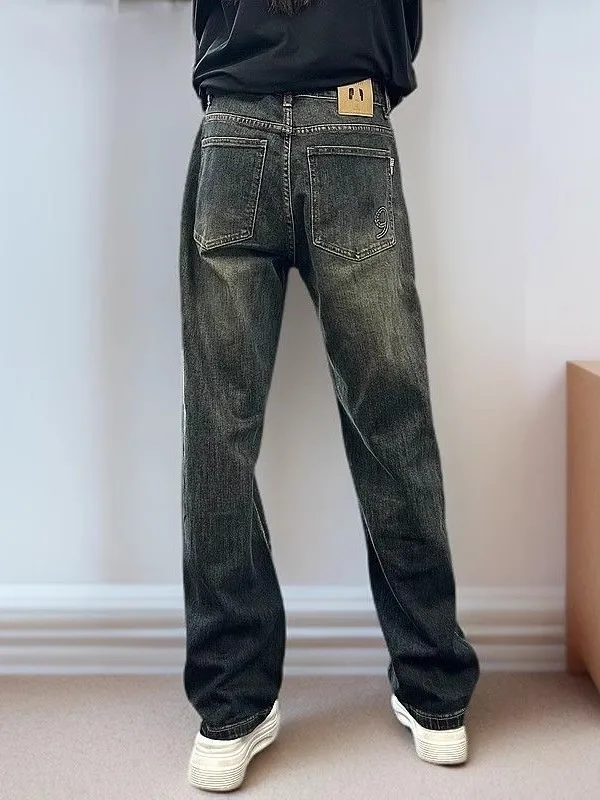 Retro American Waed Loose Fit Straight Leg Jeans Men's CleanFit Sle Casual Long Pants Versatile Classic Blue Denim
Retro American Waed Loose Fit Straight Leg Jeans Men's CleanFit Sle Casual Long Pants Versatile Classic Blue Denim