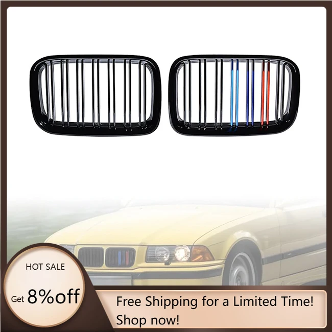 92-96 Kidney Double Slat Gloss Black Matte Black Front Bumper Grille for E36 1992-1996 Auto Replacement
92-96 Kidney Double Slat Gloss Black Matte Black Front Bumper Grille for E36 1992-1996 Auto Replacement