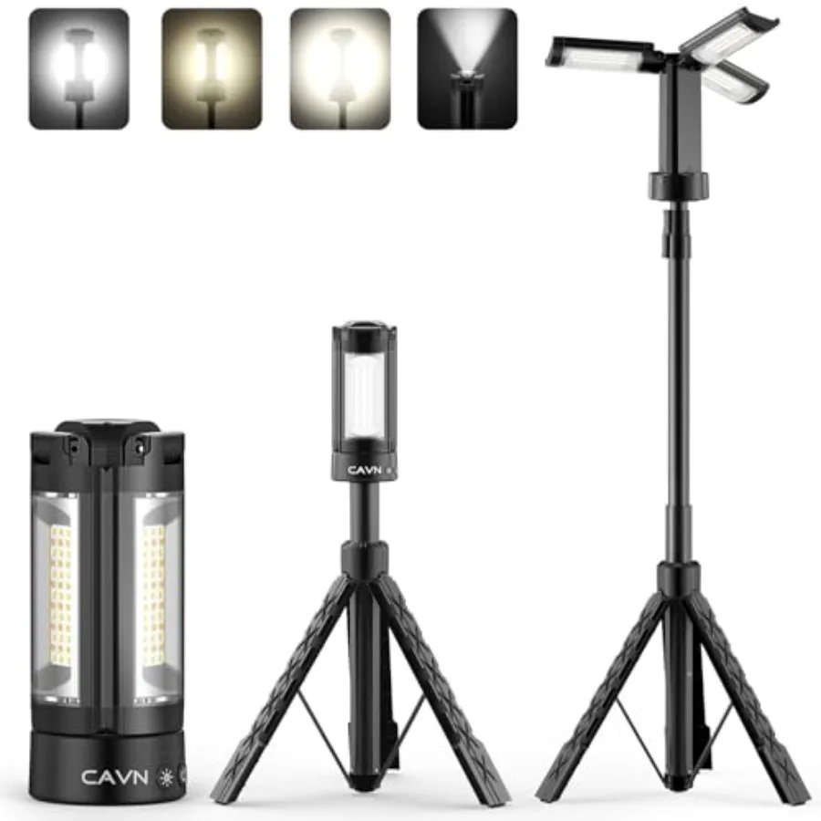 Rechargeable Camping Lights with Stand for Outdoor Use, Aluminum Alloy Body, Black, 6.0 Feet Max Height, 2200 Lumens, Dimmable
Rechargeable Camping Lights with Stand for Outdoor Use, Aluminum Alloy Body, Black, 6.0 Feet Max Height, 2200 Lumens, Dimmable