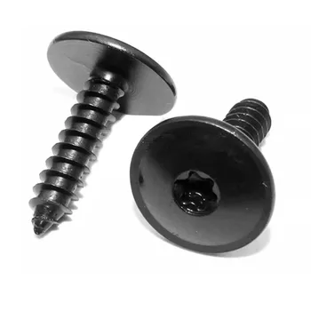 20pcs/set Car Fender Metal Self-tapping Screws M5X16 T25 Black Plum Inner Hole for VW Audi Auto Chassis Bolts
