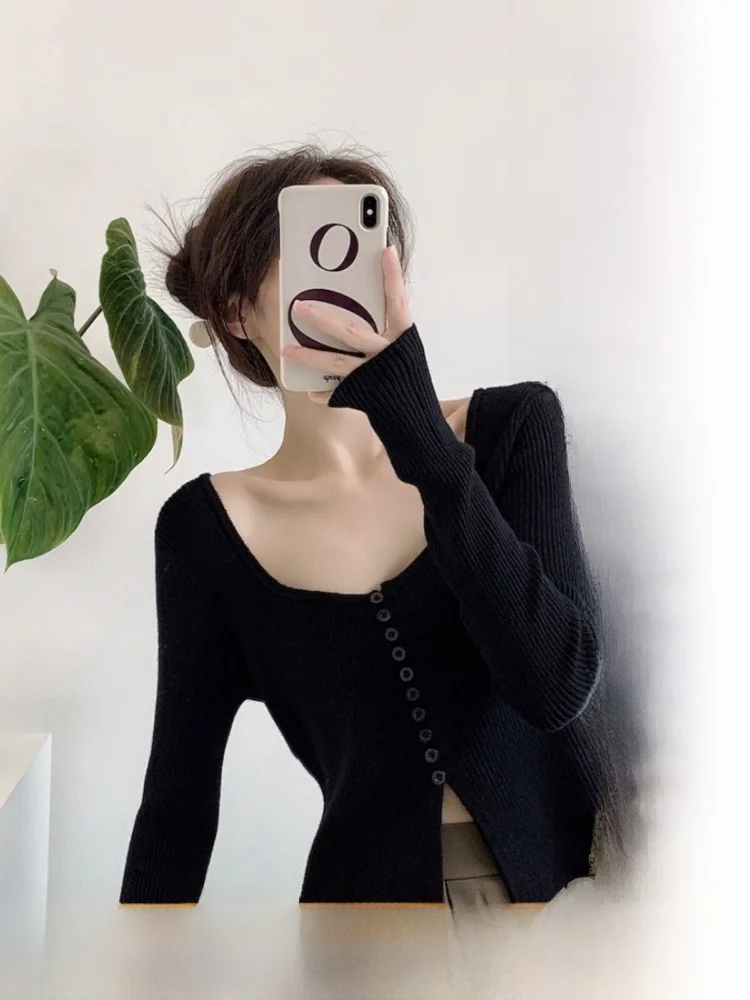 FlowGaga Spring ort Knitwear U-Ne Slim Fit Belly Button Exposure Elastic Inner Wear Top Women's Casual Sle Long Sve
FlowGaga Spring ort Knitwear U-Ne Slim Fit Belly Button Exposure Elastic Inner Wear Top Women's Casual Sle Long Sve