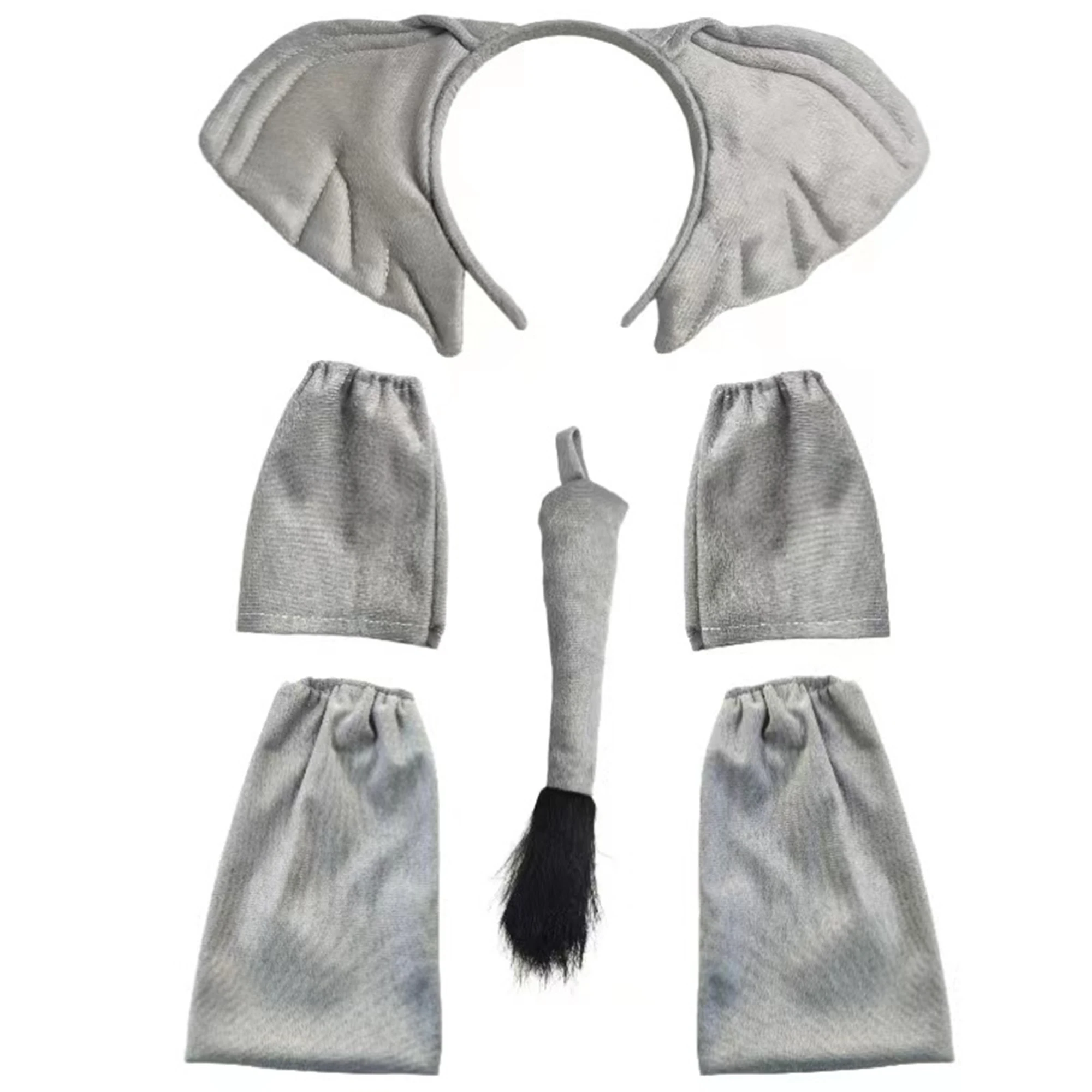 Halloween Elephant Costume Set Grey Elephant Ear Headband Gloves Leg Warmers and Tail for Cosplay & Party
Halloween Elephant Costume Set Grey Elephant Ear Headband Gloves Leg Warmers and Tail for Cosplay & Party