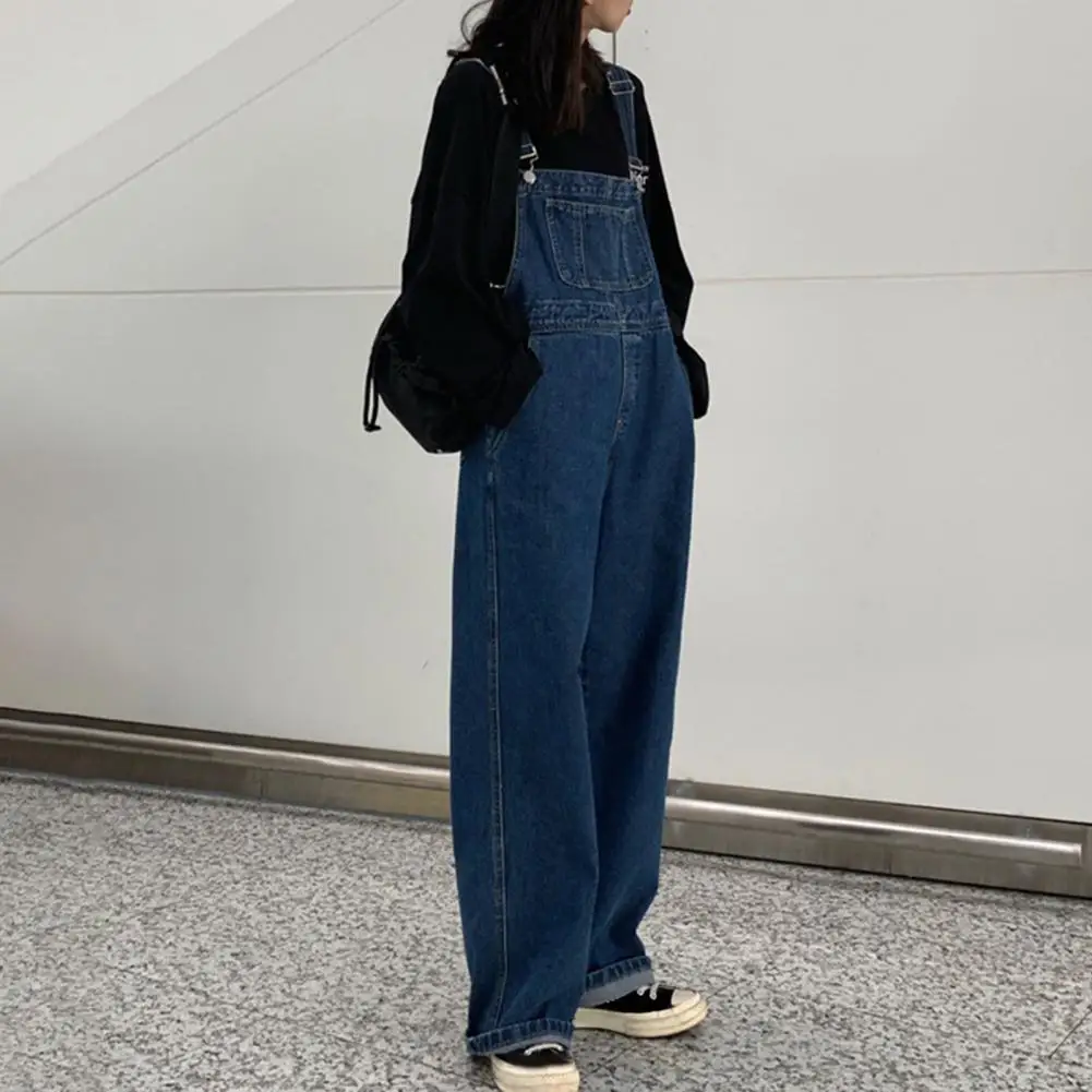 Women Cotton Blend Jumpsuit Women's Wide-leg Denim Overalls with Adjustable Straps Pockets Baggy Jumpsuits for Spring for Women
Women Cotton Blend Jumpsuit Women's Wide-leg Denim Overalls with Adjustable Straps Pockets Baggy Jumpsuits for Spring for Women