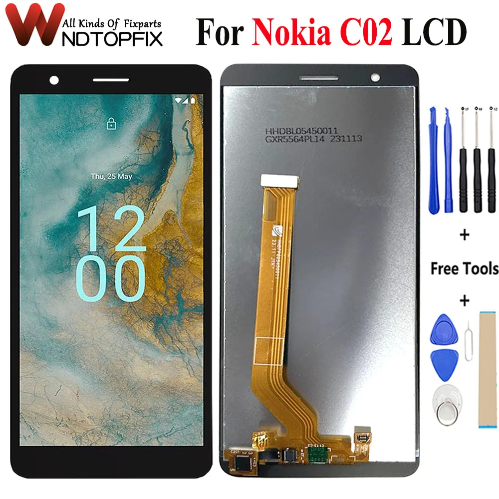 5.45 inch For Nokia C02 LCD Display Touch Screen Panel Digitizer Assembly Replacement parts For Nokia C02 Display Screen LCD
5.45 inch For Nokia C02 LCD Display Touch Screen Panel Digitizer Assembly Replacement parts For Nokia C02 Display Screen LCD