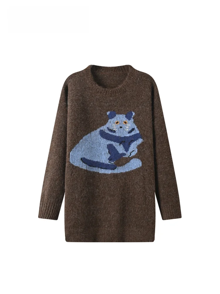 Вязаный свитер больших размеров круглый Ne Long Sve женский осенне-зимний новый Sle Lazy Faion Fce Thiened удобный свитер...
Вязаный свитер больших размеров круглый Ne Long Sve женский осенне-зимний новый Sle Lazy Faion Fce Thiened удобный свитер...