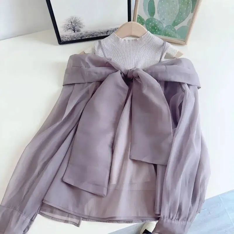 BabYoung Sweet Voile Bow Лоскутные комплекты с лямкой + круглым вырезом Вязаный жилет с открытыми плечами Джемпер Япония Новая Moda Элегантные костюмы Пуловеры с рюшами
BabYoung Sweet Voile Bow Лоскутные комплекты с лямкой + круглым вырезом Вязаный жилет с открытыми плечами Джемпер Япония Новая Moda Элегантные костюмы Пуловеры с рюшами