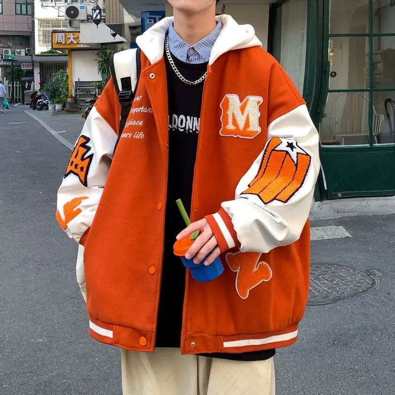 Vintage Hooded Jackets Men's Autumn Winter Fashion All-match American Embroidery Baseball Uniform Loose Large Size Hooded Jacket
Vintage Hooded Jackets Men's Autumn Winter Fashion All-match American Embroidery Baseball Uniform Loose Large Size Hooded Jacket