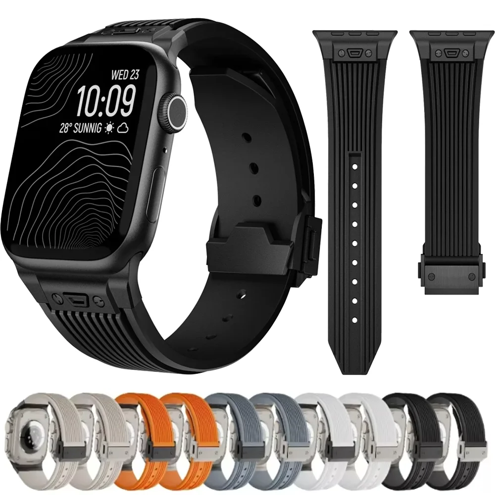 Liquid Silicone Strap for Apple Watch Ultra 2 49mm 10 9 8 7 46mm 45mm High End Comfortable Bracelet iWatch 6 5 4 SE 44mm Correa
Liquid Silicone Strap for Apple Watch Ultra 2 49mm 10 9 8 7 46mm 45mm High End Comfortable Bracelet iWatch 6 5 4 SE 44mm Correa