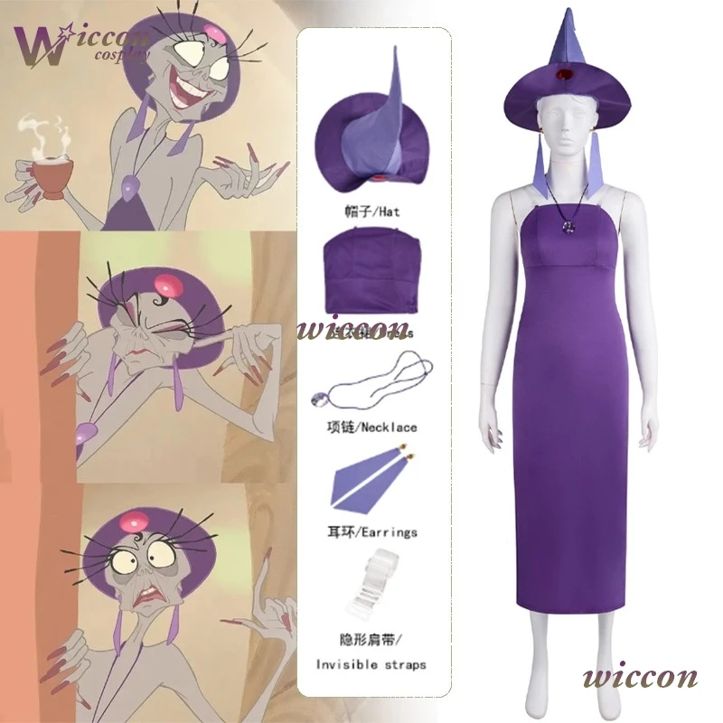 Evil Yzma Cosplay Costume 2026 New Moive The Emperor's And New Groovve Purple Dress With Hat Earrings Women Halloween Roleplay
Evil Yzma Cosplay Costume 2026 New Moive The Emperor's And New Groovve Purple Dress With Hat Earrings Women Halloween Roleplay