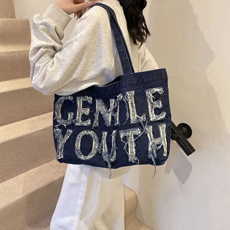 Women's Shoulder Bag Fashion Hand Bags Denim Canvas Wallet Portable Tote Handbags Big Bag for Beach Vacation Commute
Women's Shoulder Bag Fashion Hand Bags Denim Canvas Wallet Portable Tote Handbags Big Bag for Beach Vacation Commute