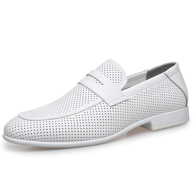 Summer New Designer Hallow Dress Shoes for Men Solid Color Fashion Casual Cow Leather Shoes Male British Style Loafers Man
Summer New Designer Hallow Dress Shoes for Men Solid Color Fashion Casual Cow Leather Shoes Male British Style Loafers Man