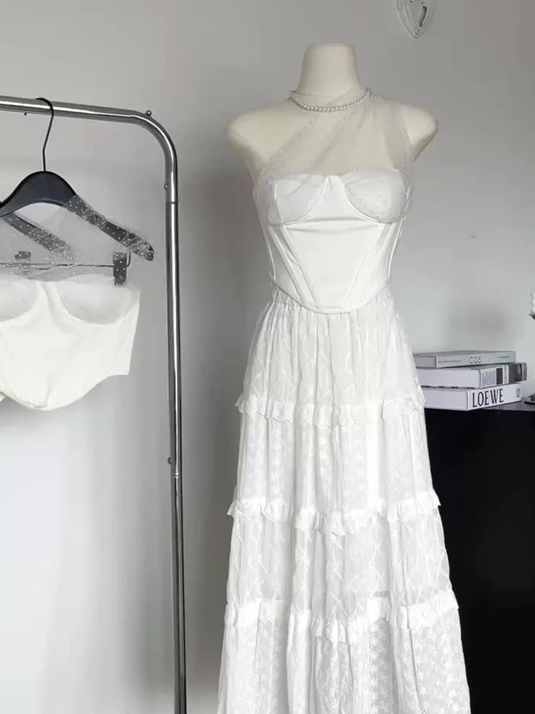 Woman Silk Gauze Camisole Backless Tank Top Sleeveless Halter Tight Bodycon Tube Top Solid Color Patchwork Fashion Elegant
Woman Silk Gauze Camisole Backless Tank Top Sleeveless Halter Tight Bodycon Tube Top Solid Color Patchwork Fashion Elegant