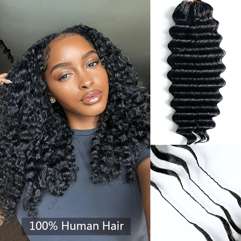 SIXQUEEN Deep Wave Crochet Human Hair Boho Braid Hair Remy Pre-Separated Feather Invisible Knot Bundles Curly Hair Extensions
SIXQUEEN Deep Wave Crochet Human Hair Boho Braid Hair Remy Pre-Separated Feather Invisible Knot Bundles Curly Hair Extensions