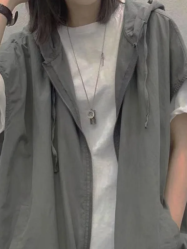 Hooded Casual Vest Waistcoat Cardigan Women's Faion Summer Zipper Closure Regular Length Medium Warmth Index
Hooded Casual Vest Waistcoat Cardigan Women's Faion Summer Zipper Closure Regular Length Medium Warmth Index