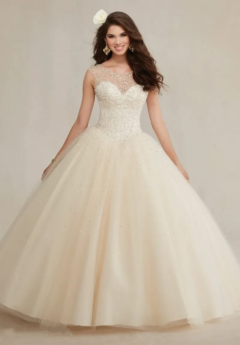 Elegant Beige Plus-Size Ball Gown Fluffy O-Neck Pearl Sequins Glitter Backless Floor-Length Cocktail Dress vestidos de fiesta
Elegant Beige Plus-Size Ball Gown Fluffy O-Neck Pearl Sequins Glitter Backless Floor-Length Cocktail Dress vestidos de fiesta