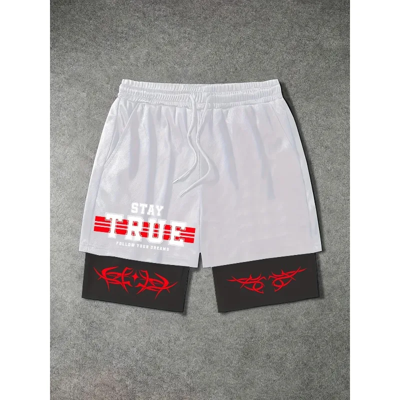 Men'S Double-Layer Single-Pack Shorts, Men'S Casual Sports Shorts, Pocket Drawstring Double Layer Creative Print Pattern
Men'S Double-Layer Single-Pack Shorts, Men'S Casual Sports Shorts, Pocket Drawstring Double Layer Creative Print Pattern