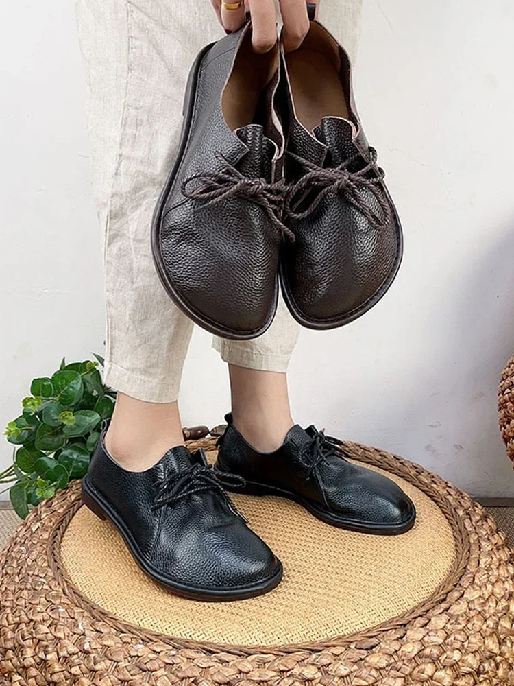 Birkuir Retro Lace Up Flat Shoes For Women And Men Genuine Leather Casual Flats Luxury Soft Soles Shoes Big Size 42 43 44 45
Birkuir Retro Lace Up Flat Shoes For Women And Men Genuine Leather Casual Flats Luxury Soft Soles Shoes Big Size 42 43 44 45